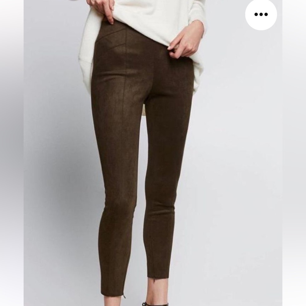 #042 Zara Faux Suede Pants In Black